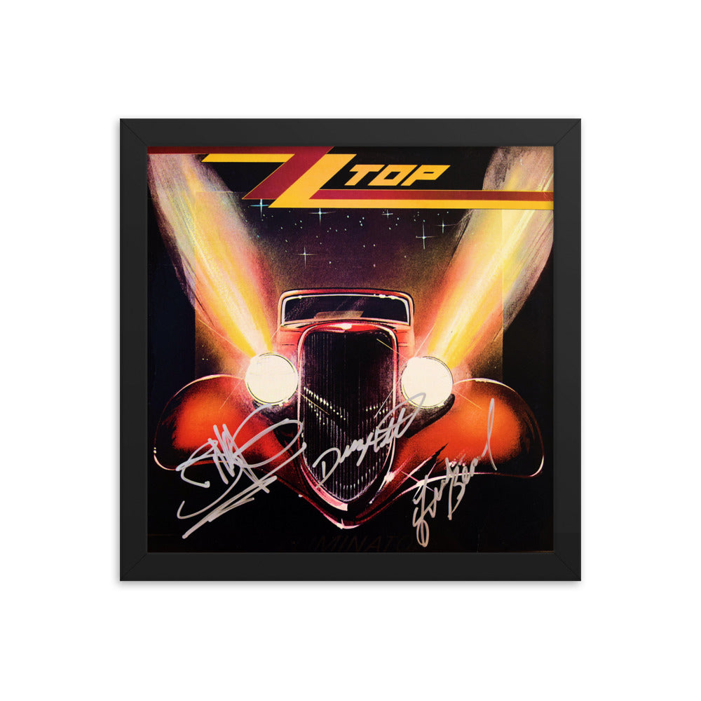 ZZ Top signed Eliminator album Reprint