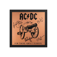 AC/DC For Those About To Rock signed album Reprint