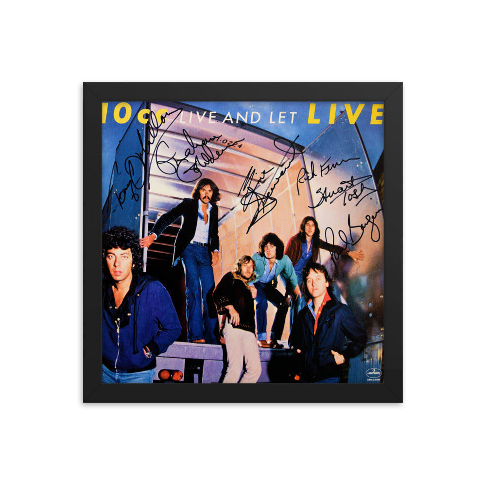 10cc signed Live And Let Live album Reprint